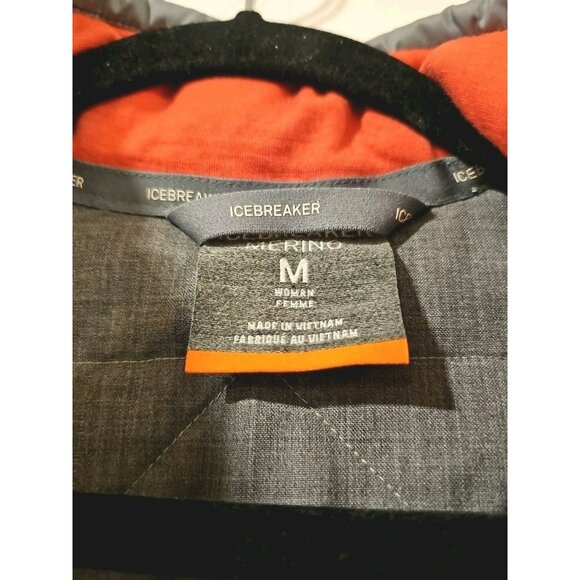 Women's ICEBREAKER MERINO Wool Outdoor Padded Jacket Coat Full Zip Size M - Picture 5 of 14